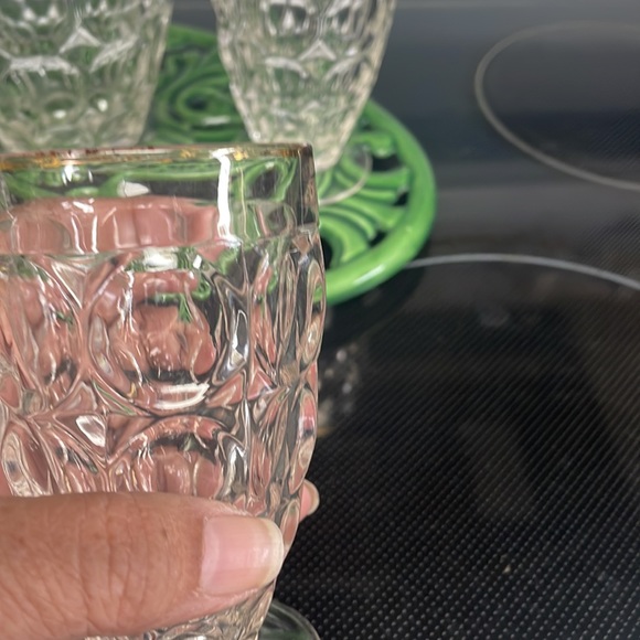 1950's Vintage Set Jeannette Glass Thumbprint - Picture 3 of 4